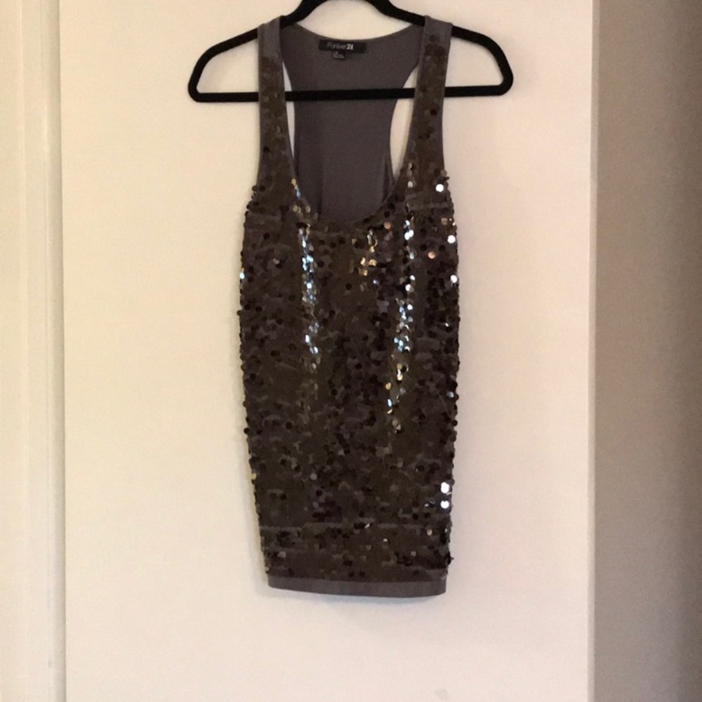 Sequin racer back tank